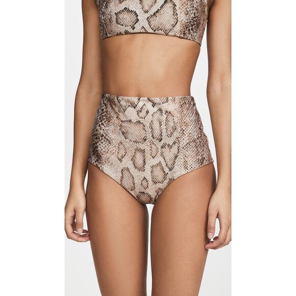 Mara Hoffman Lydia High Waisted Bikini Bottoms - S Sand Multi - Picture 1 of 5
